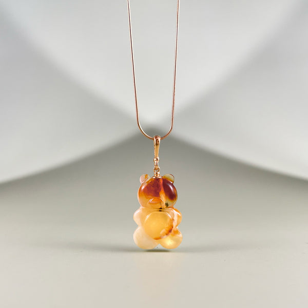 Gintaro pakabukas, auksuotas sidabras 925 "Miglutis"