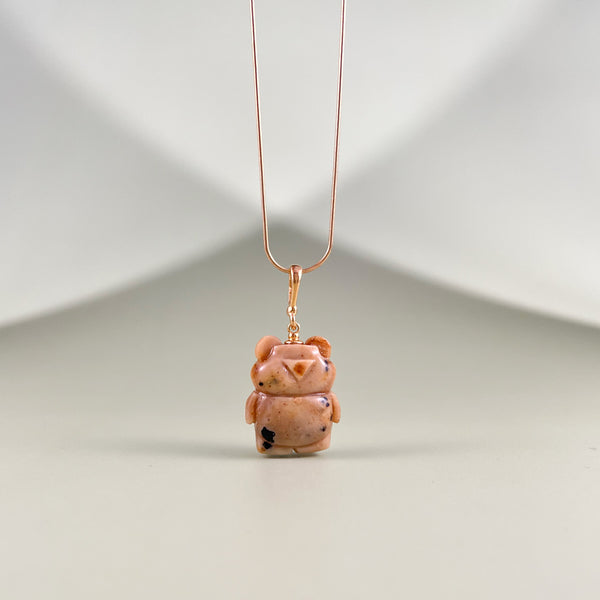 Gintaro pakabukas, auksuotas sidabras 925 "Rudnosiukas"