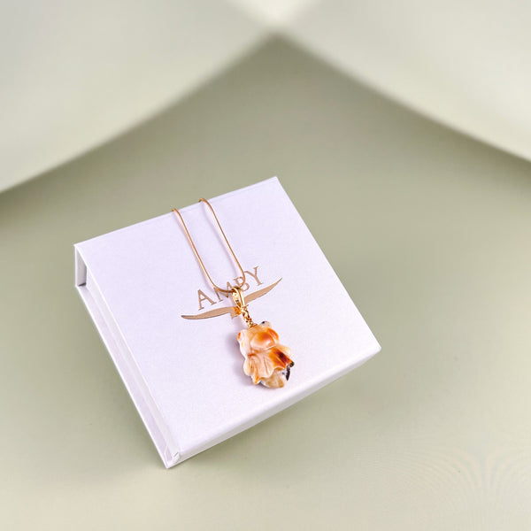 Gintaro pakabukas, auksuotas sidabras 925 "Linksmutis"