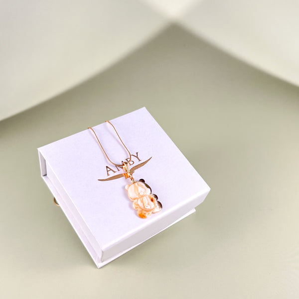 Gintaro pakabukas, auksuotas sidabras 925 "Džiaugsmutis"