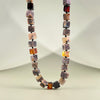 Amber necklace 53cm "Multicolored cube"