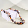 Amber necklace 53cm "Multicolored cube"