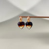 Amber earrings, silver 925 "Cherry Heart"