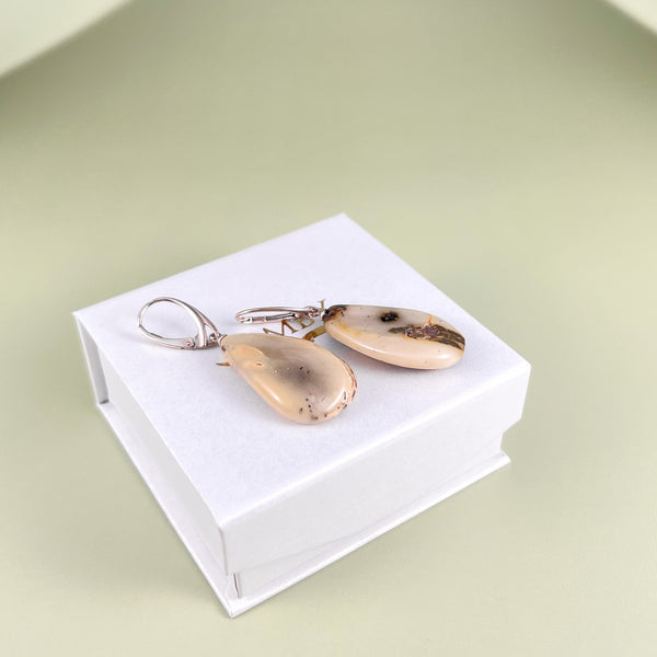 Gintariniai auskarai, sidabras 925 "Cariba"