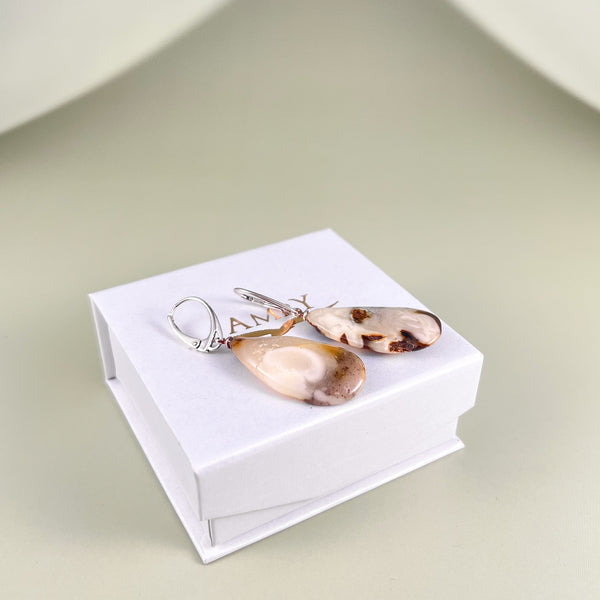 Gintariniai auskarai, sidabras 925 "Holla"