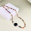 Colored amber necklace 62cm, silver 925 "Color accent"