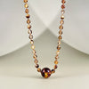 Green amber necklace 54cm, gold-plated silver 925 "Emerald"