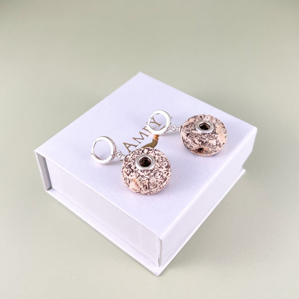 Gintaro auskarai, sidabras 925 "Preila"