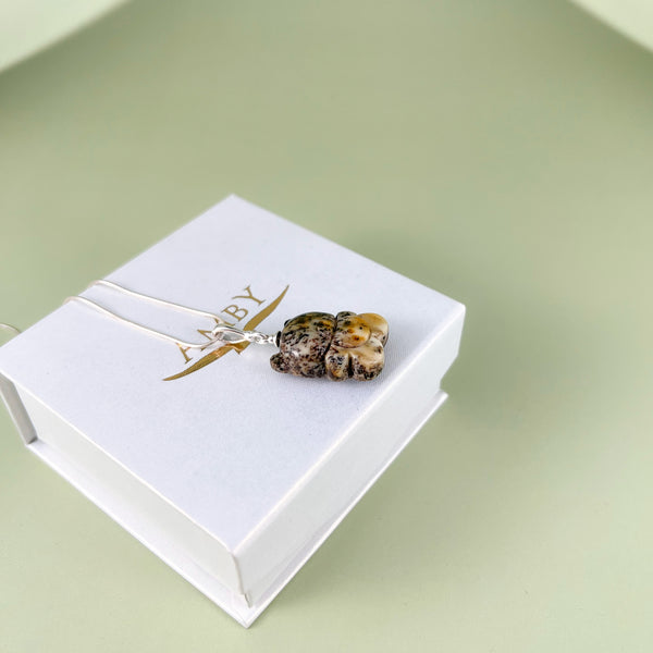 Gintaro pakabukas, sidabras 925 "Šiltas žvilgsnis"