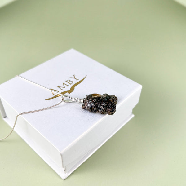 Gintaro pakabukas, sidabras 925 "Mažoji drąsa"