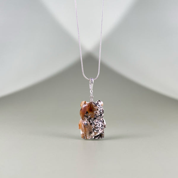 Gintaro pakabukas, sidabras 925 "Mažas keliautojas"