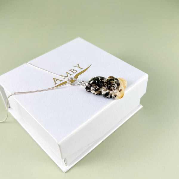 Gintaro pakabukas, sidabras 925 "Baltijos pasaka"