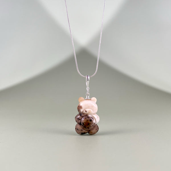 Gintaro pakabukas, sidabras 925 "Sniegutis"