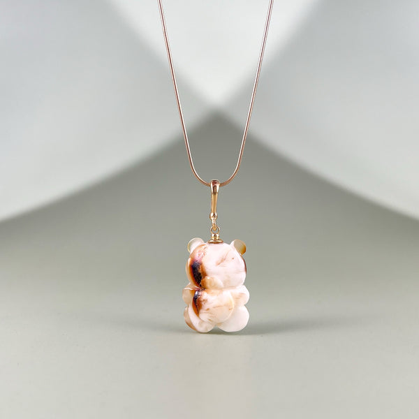 Gintaro pakabukas, auksuotas sidabras 925 "Širdies draugas"