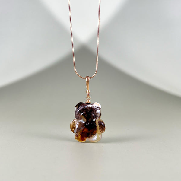 Gintaro pakabukas, auksuotas sidabras 925 "Žvaigždžių draugas"