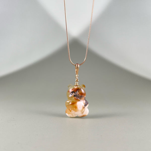 Gintaro pakabukas, auksuotas sidabras 925 "Širdies šiluma"