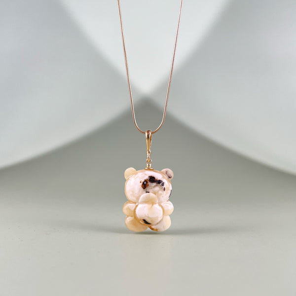 Gintaro pakabukas, auksuotas sidabras 925 "Pūkius"