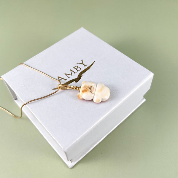 Gintaro pakabukas, auksuotas sidabras 925 "Šviesos palydovas"