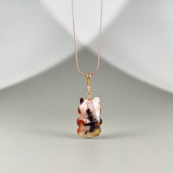 Gintaro pakabukas, auksuotas sidabras 925 "Linksmutis"