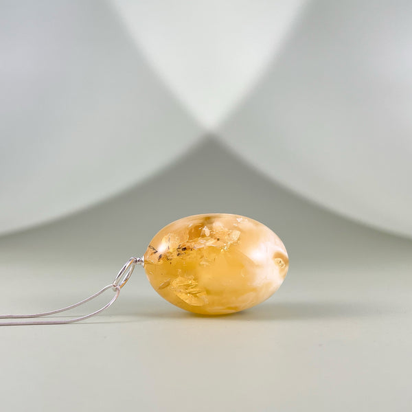 Gintaro pakabukas, sidabras 925 "Žvaigždė"