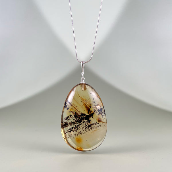 Gintaro pakabukas, sidabras 925 "Skrydis"