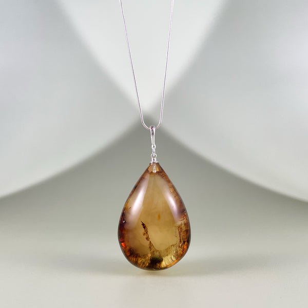 Gintaro pakabukas, sidabras 925 "Ūkanota"