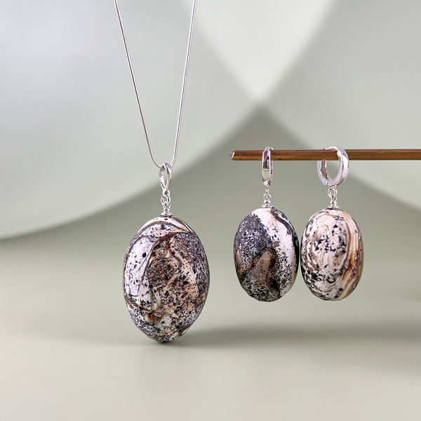 Gintaro rinkinys, sidabras 925 "Sapnas"