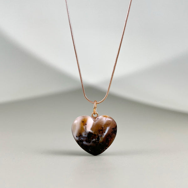 Gintaro širdis, auksuotas sidabras 925 "Amore"