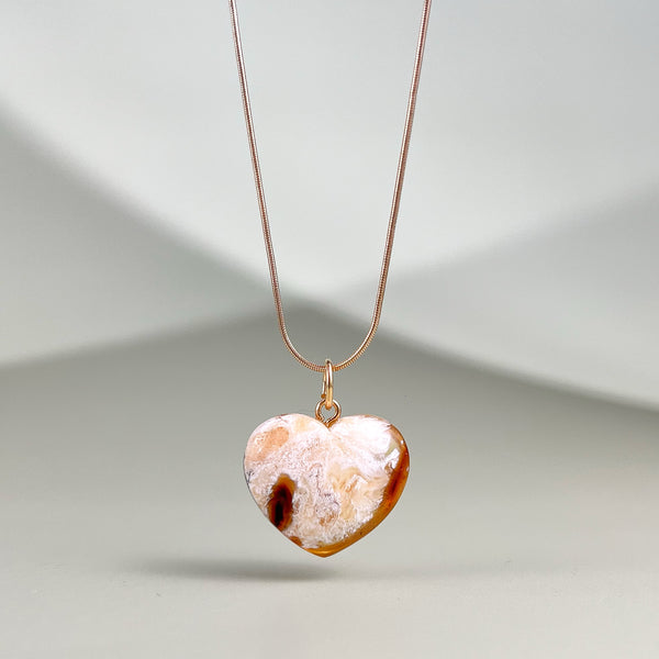 Gintaro širdis, auksuotas sidabras 925 "Aistringa"