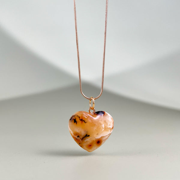 Gintaro širdis, auksuotas sidabras 925 "Visada kartu"