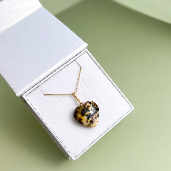 Gintaro širdis, auksuotas sidabras 925 "Laisvė"