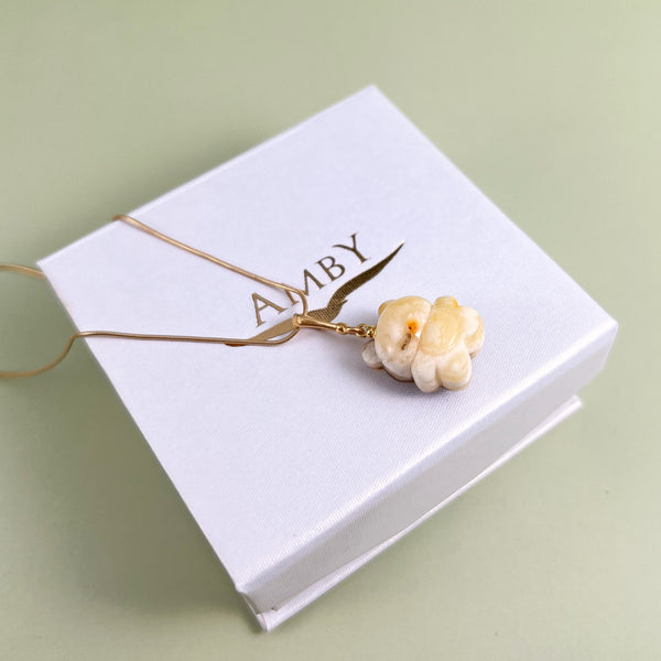 Gintaro pakabukas, auksuotas sidabras 925 "Bitinukas"