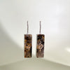Amber earrings, gold-plated silver 925 "Landscape"