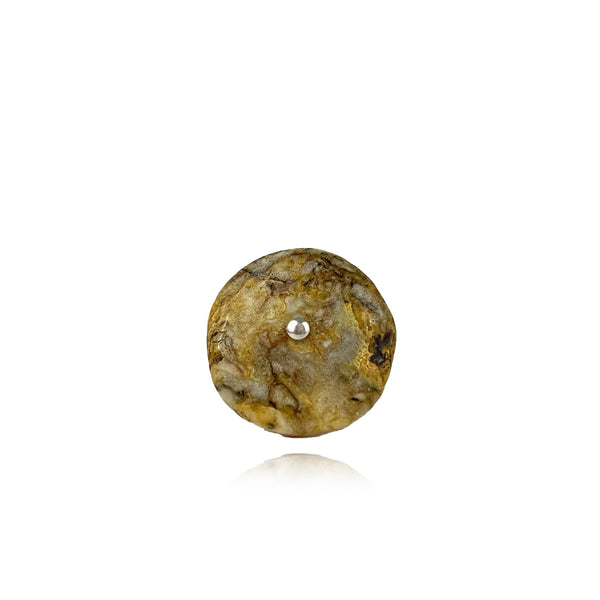 Gintarinis žiedas su sidabru 925 "Ratilėlis"