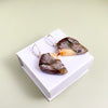Amber earrings, gold-plated silver 925 "Landscape"