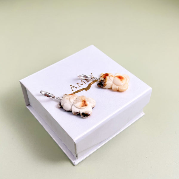 Gintaro auskarai, sidabras 925 "Šešėliai šviesoje"