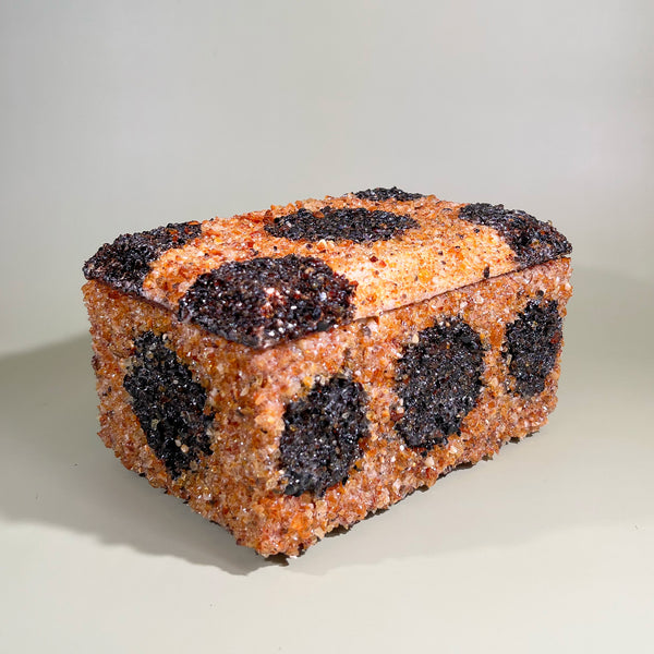 Gintaro dėžutė papuošalams iš medžio su Baltijos gintaru "Saulės"