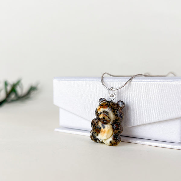 Gintaro pakabukas, sidabras 925 "Miško daina"