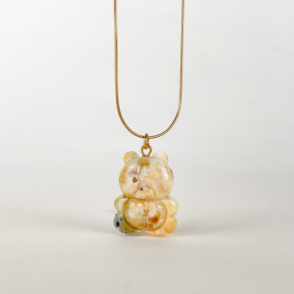 Gintaro pakabukas, auksuotas sidabras 925 "Pirmoji šypsena"