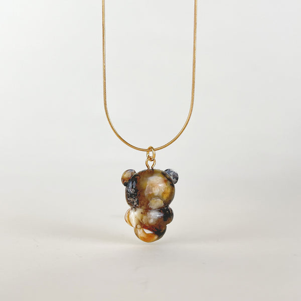 Gintaro pakabukas, auksuotas sidabras 925 "Žvaigždžių draugas"