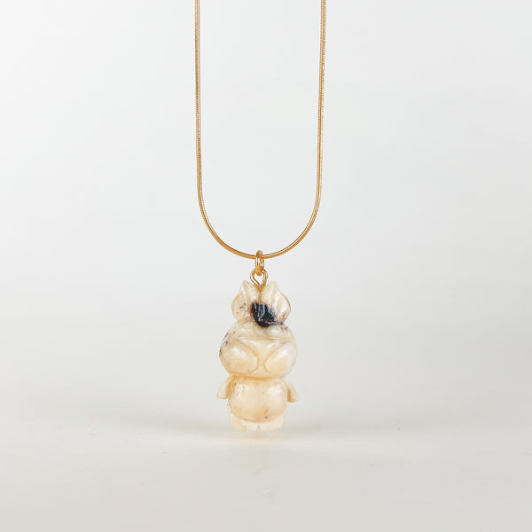 Gintaro pakabukas, auksuotas sidabras 925 "Zuikučio ausys"