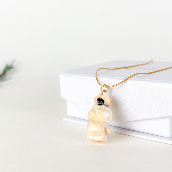 Gintaro pakabukas, auksuotas sidabras 925 "Zuikučio ausys"