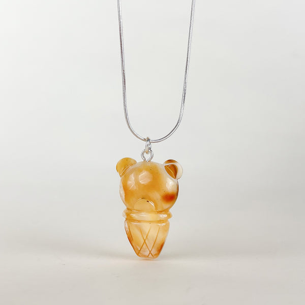 Gintaro pakabukas, sidabras 925 "Šiltas žvilgsnis"