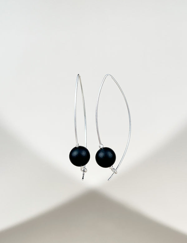 Gintaro auskarai, sidabras 925 "Bellum drugys"