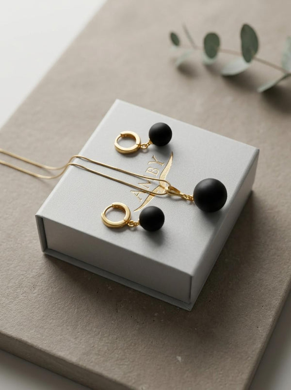 Amber set "Bellum gold"