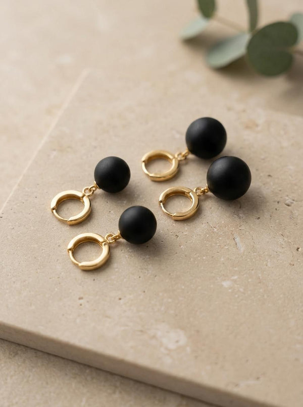 Amber earrings "Bellum gold"