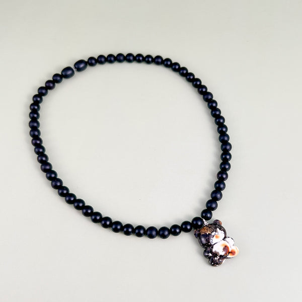 Vaikiškas gintarinis vėrinys 35cm "Meškiukas sargas"