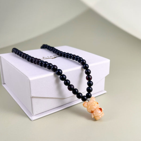 Vaikiškas gintarinis vėrinys 35cm "Mažasis draugas"