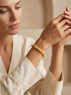 Matte amber bracelet "Black boulders"