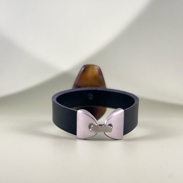 Gintaro apyrankė su oda "Gintaro auksas"